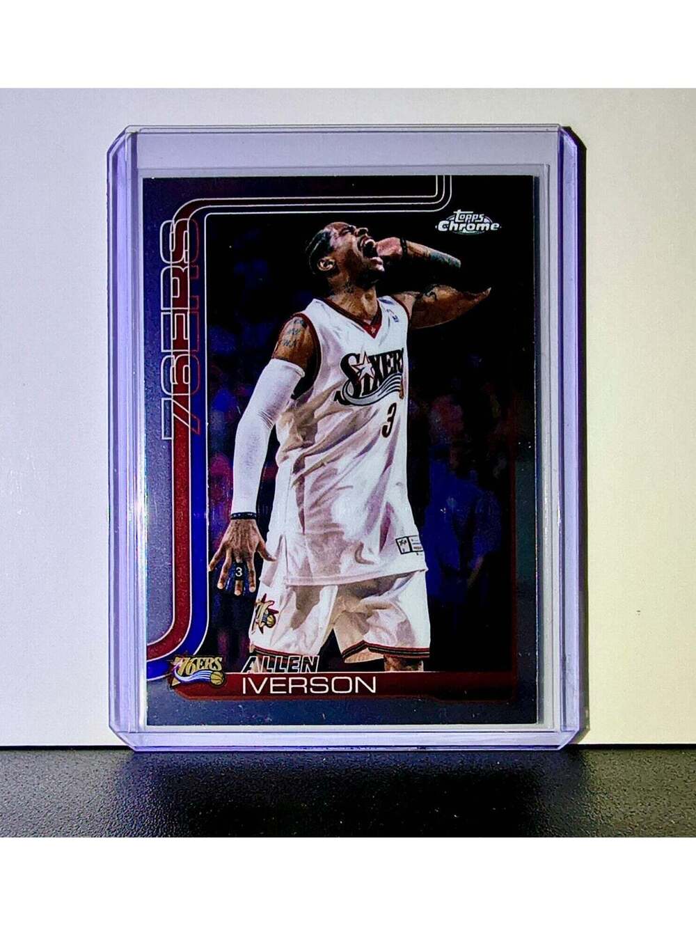 Allen Iverson 2025-26 NBA Topps Chrome Update #145 Basketball Card 76ers